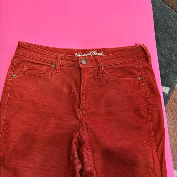 Universal Thread brick orange corduroy pants size 10 / 30R - Picture 2 of 7